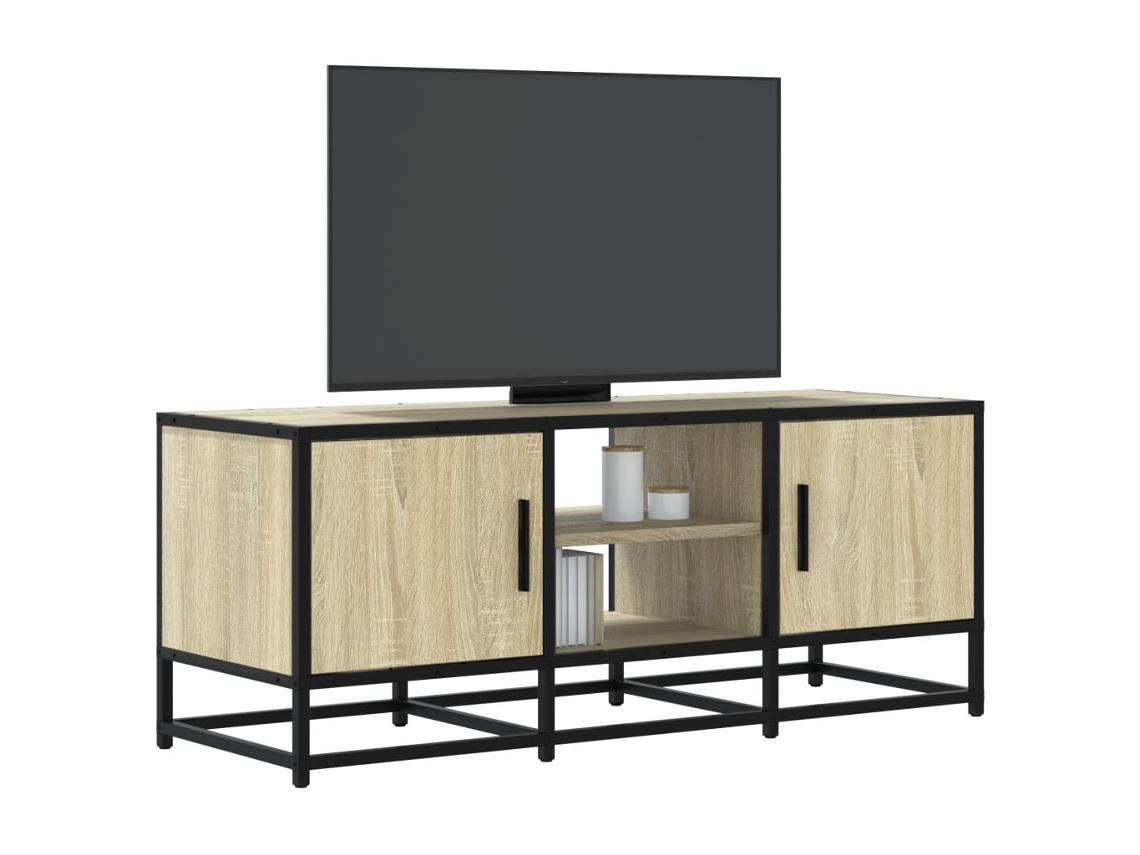 Vidaxl Móvel P/ Tv 100x35x41 Cm Deriv. Madeira/metal Carvalho Sonoma