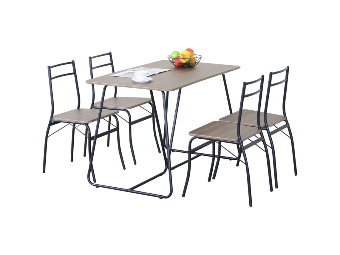 Conjunto Mesa E 4 Cadeiras Minimal Kasa