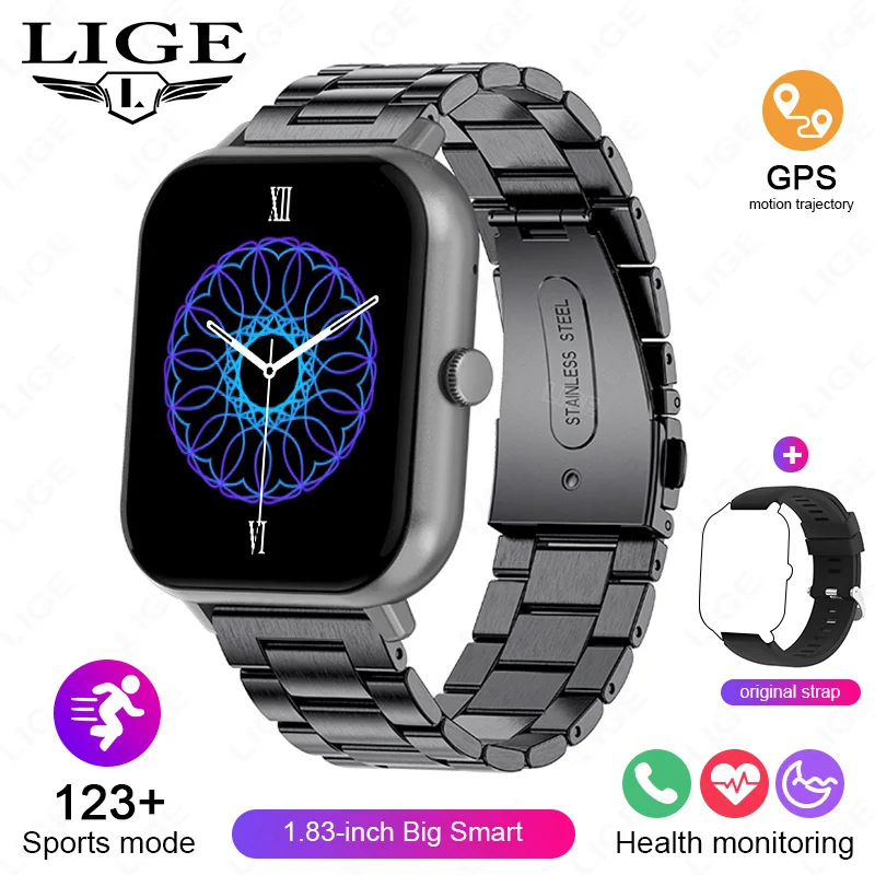 Smartwatch MDUG com GPS, sono e chamadas Bluetooth