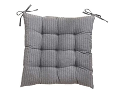 Almofadas De Cadeira 40x40x8cm Interior E Exterior Poliéster Antibacteriano Antimofo Cinza