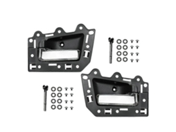 Conjunto De 2 Maçanetas Internas Dianteiras Esquerda E Direita Para Jeep Grand Cherokee 2005-2011, Nas Cores Cinza E Cromado._yua