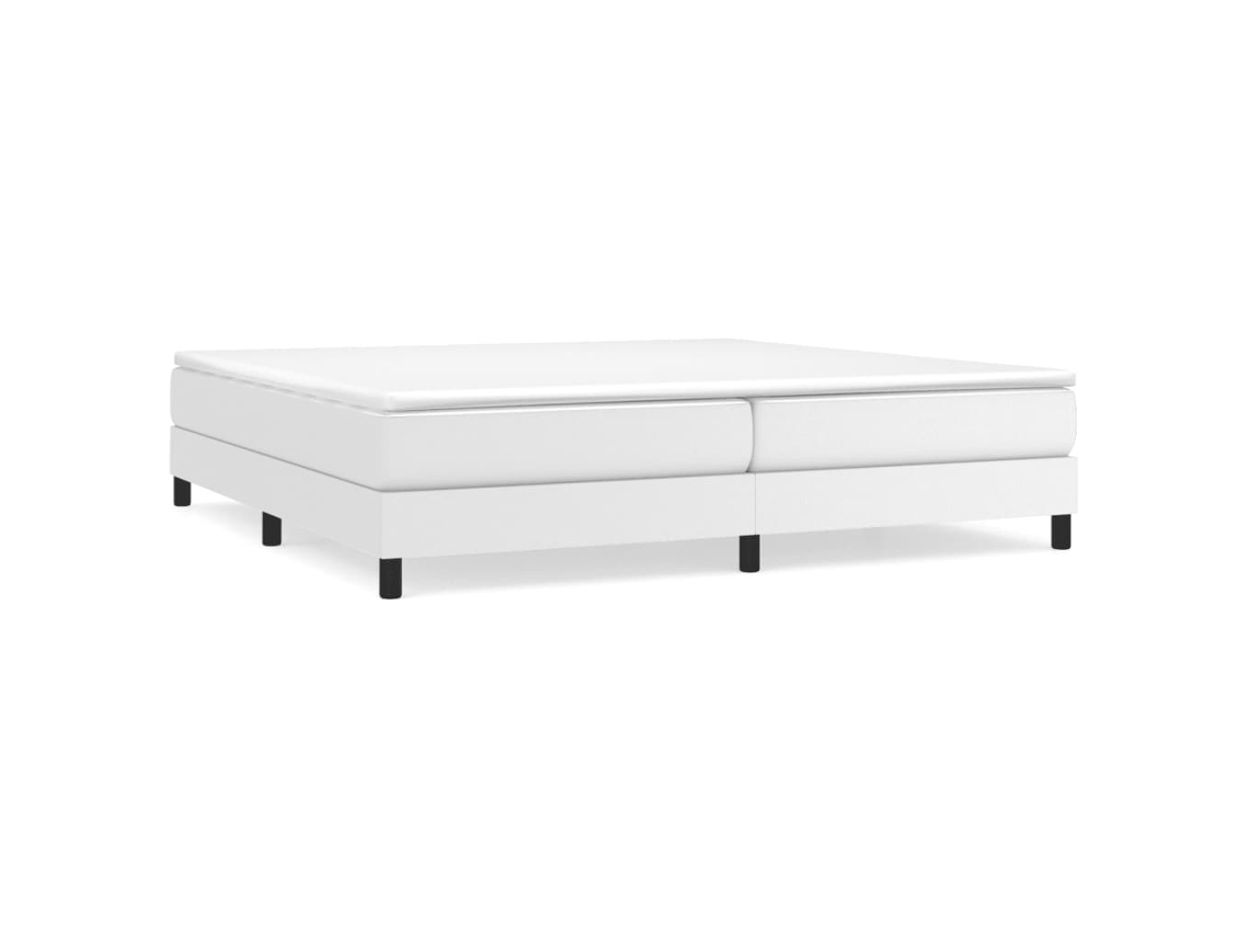 Box Spring Bed Frame, Box Spring Bed Frames Vidaxl Branco Couro Artificial (200 X 200 Cm)