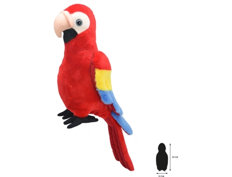 Peluche  Papagaio (11 x 15 x 25 cm - Poliéster)