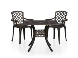 Bistro Set, Bistro Sets Vidaxl Marrom Alumínio (n/a)