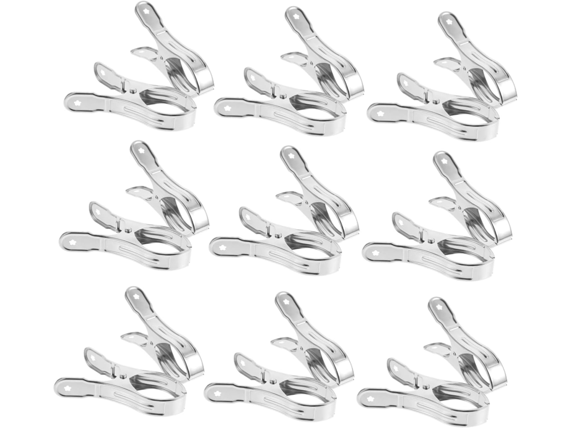 Prendedores de tecido de 12 cm, 20 unidades, aço inoxidável, Prateado