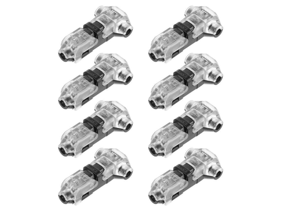 8 Conectores de Cable T de Baja Tensión 1 Pin Sin Soldadura Sin Pelar Cable 2,5x1cm S/MARCA