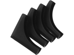 Pretyzoom Conjunto De 4-protetores Pés Para Varal Vertical Em Formato L, Em Plástico Preto, Para Tubos De Aço 22mm