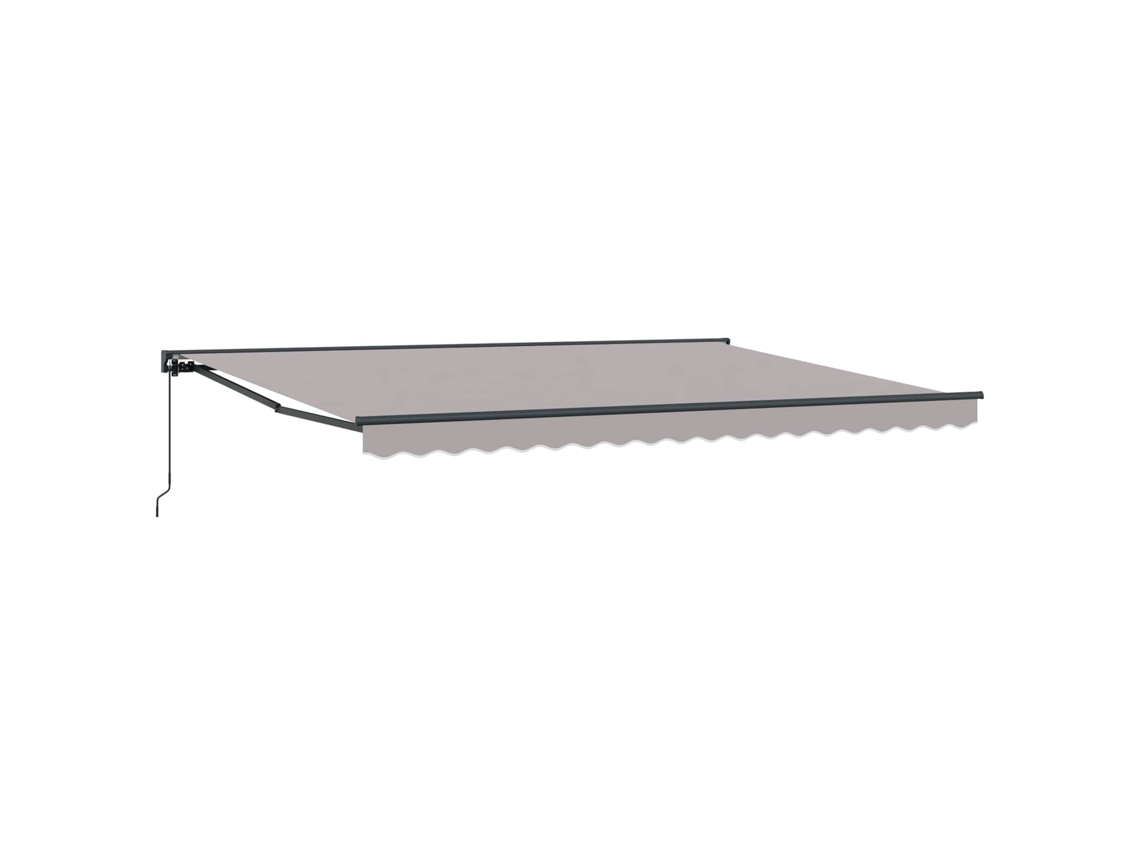 Vidaxl Toldo Retrátil Manual Cinzento-claro 5 × 3,5 M