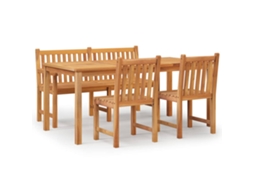 Garden Dining Set, Garden Dining Sets Vidaxl Marrom Teca (n/a)