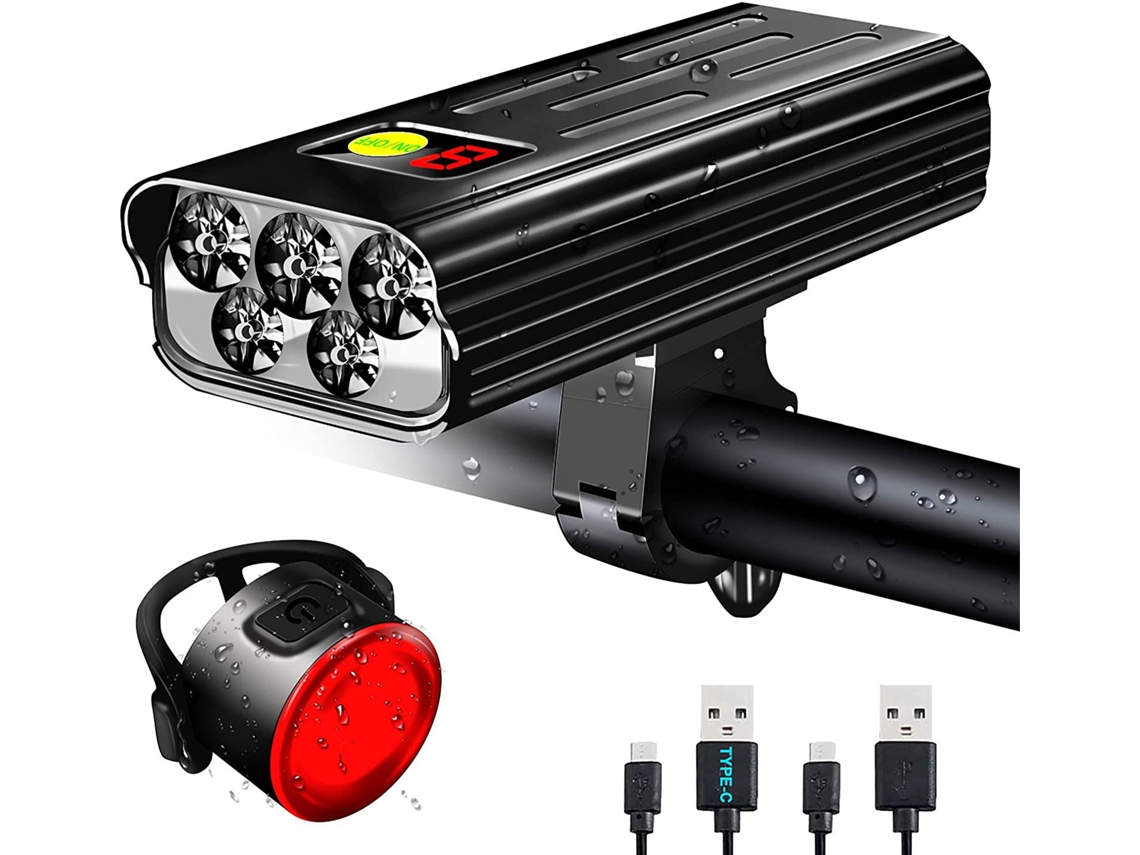 Luz Dianteira à Prova D'água BRILVIBERA com Visor de Tempo