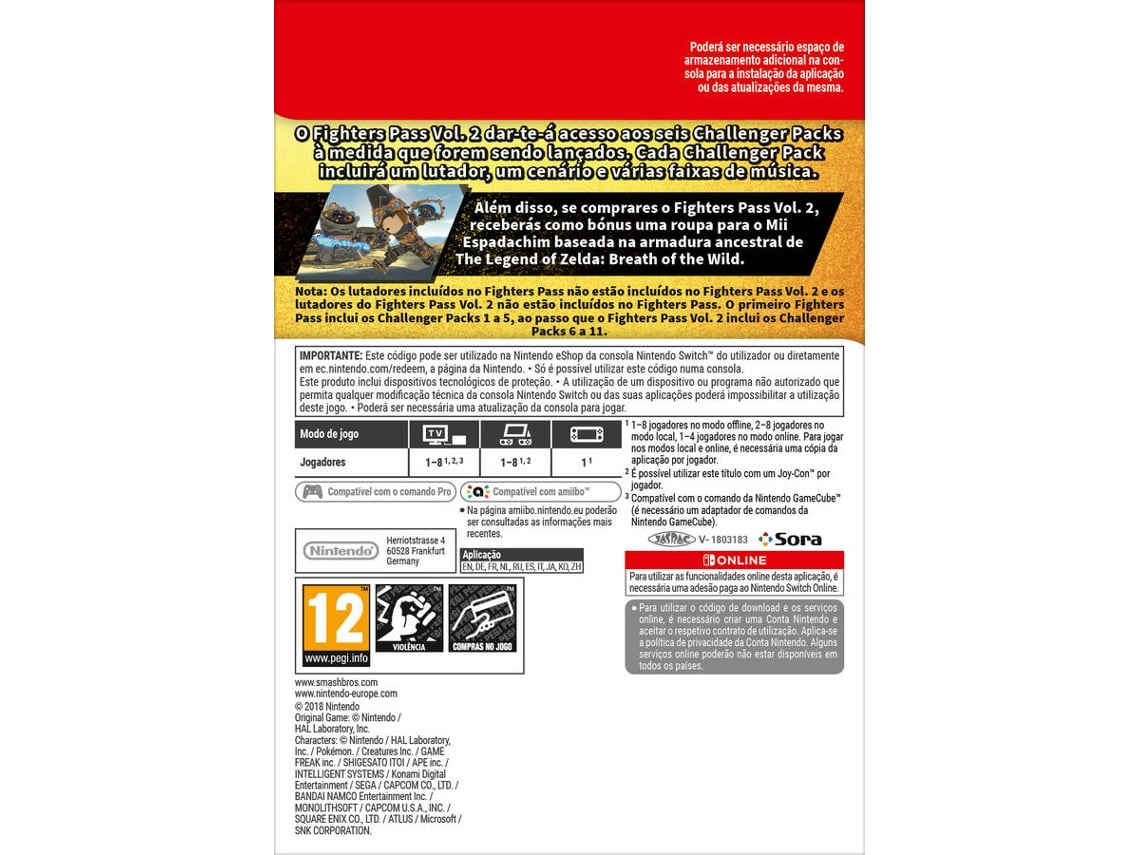 Super Smash Bros. Ultimate - Fighters Pass Vol. 2 - Switch [Digital Code]