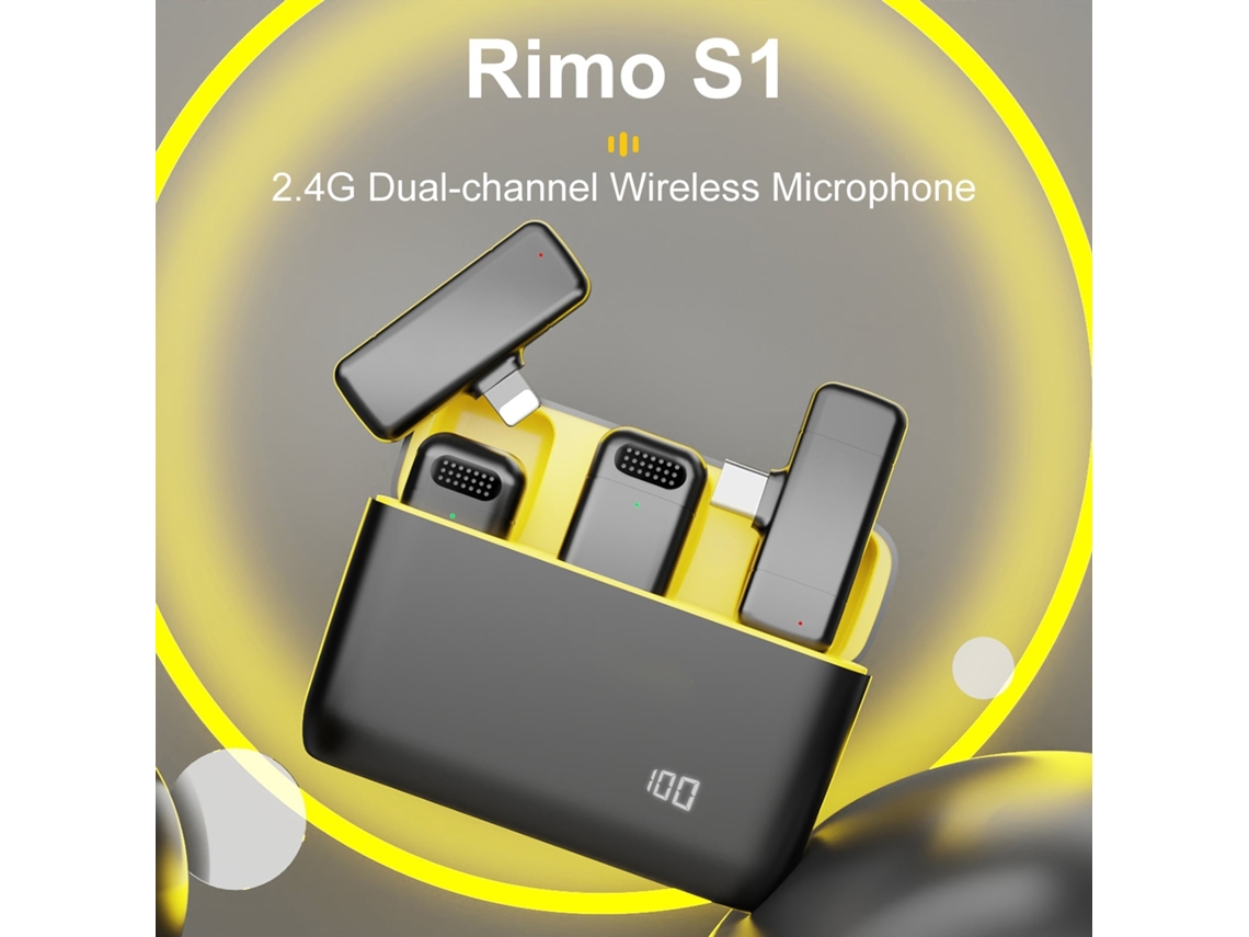 2026 micrófono Lavalier Inalámbrico para Teléfono Android Smartphone, Micrófono Lapel Clip On Sistema Inalámbrico