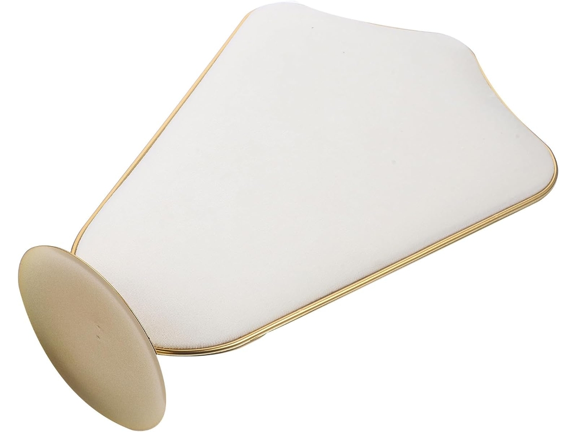 Nuobesty Organizador De Joias Grande Em Veludo Bege, Estilo Bustiê, Para Colares E Brincos