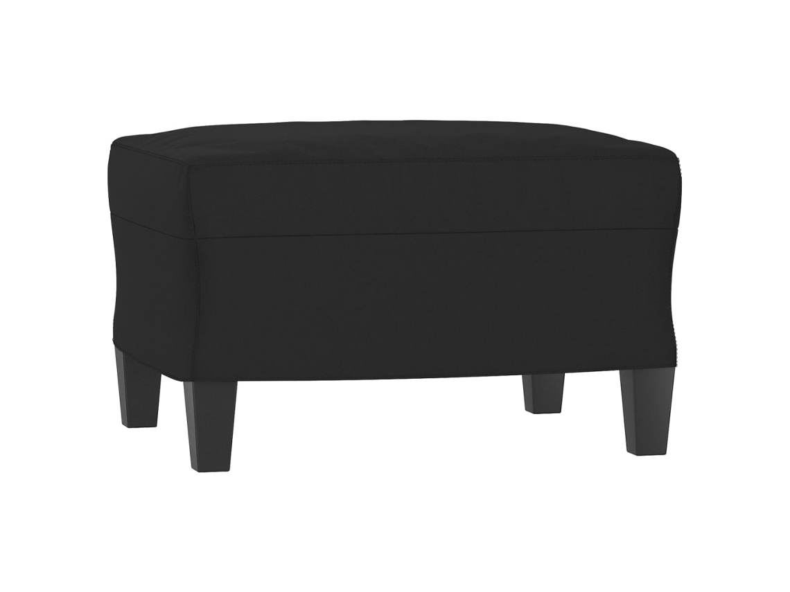 Footstool, Footstools Vidaxl Preto Microfibra (60 X 50 X 41 Cm)