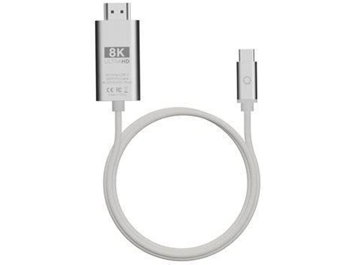 Cabo Usb-C/HDMI Pro LINQ LQCCH200 (8K/60Hz - 2 Metros - Cinzento)