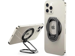 Suporte Anel Magsafe Punho Removível Carregamento Sem Fio Para Apple Yizhood Magnética Com Anel De Suporte Preto