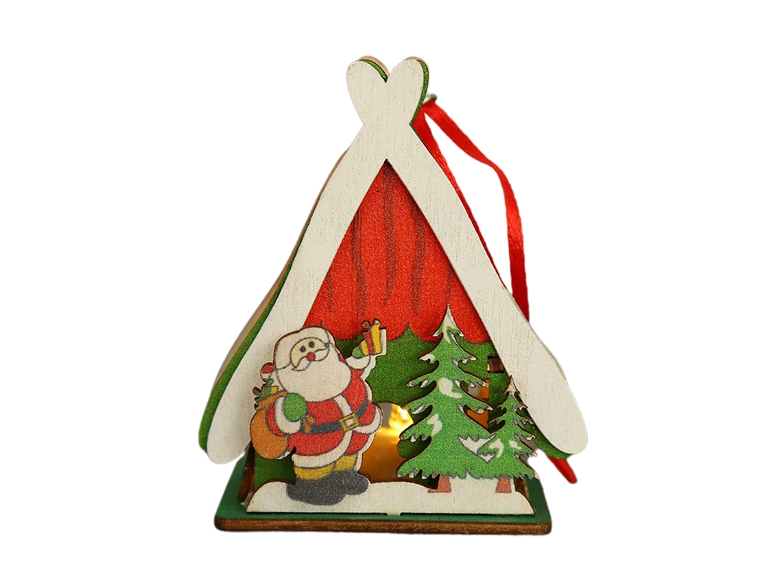 Laxiscreed Casa De Madeira Natal Com Luzes Para Decoração E Presente Festivo