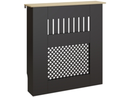 Cobertura de Radiadores de MDF com Ripas 78x19x81 Cm Preto S/MARCA