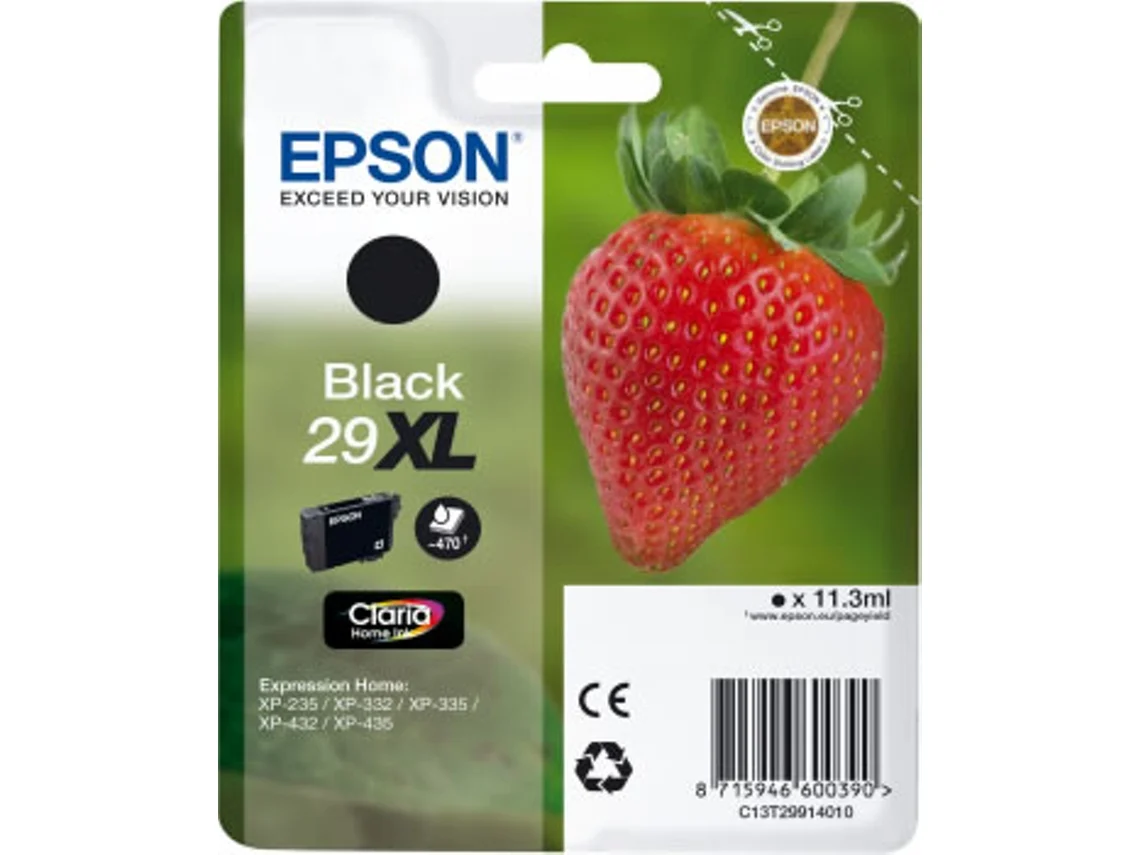 Tinteiro EPSON 29XL Preto (Outlet Caixa Aberta - C13T29914022)