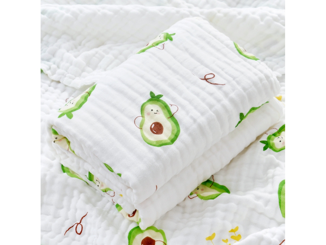 Toalha De Banho Para Bebê, Tecido De Algodão Extra Macio De 6 Camadas, 100% Algodão Puro, 110 Cm X 110 Cm, Cor Pistache. Siurn