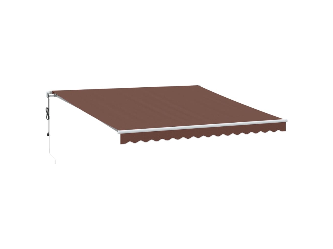 Toldo retrátil VIDAXL Marrom Alumínio (400x350 cm)