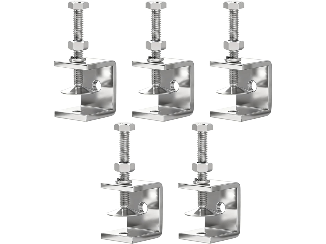 Conjunto De 5 Grampos Tiger Clamp Em Aço Inoxidável 304, Robustos E Fabricados Em Metal, Com Uma Ampla E