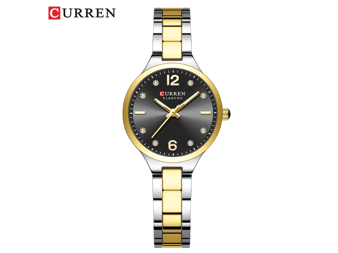 (bicolor Preto) Relógio Feminino Elegante De Quartzo Com Mostrador Pequeno E Estiloso.
