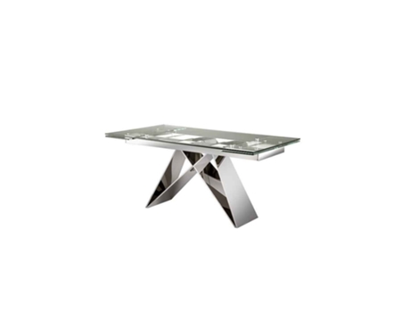 Mesa extensível modelo MIKA com acabamento em cristal cromado da SCHULLER