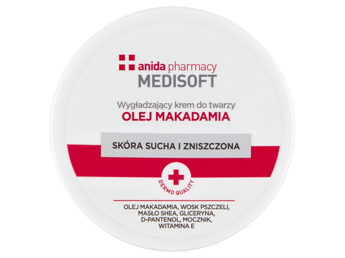 Medisoft Smoothing Face Cream Enriched With Macadamia Oil, 100ml Anida