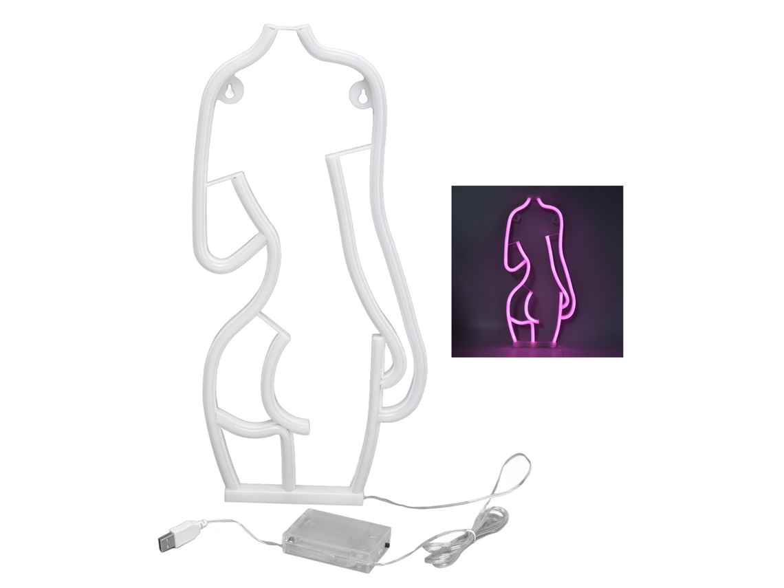 Luz de Neón Led Lady Back Decorativa Pared | S/MARCA