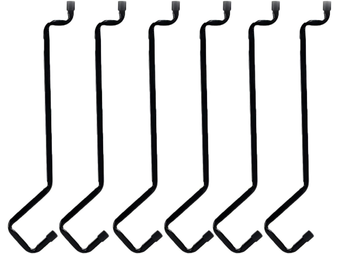 Ganchos para Plantas para Corrimãos de Pontes 6 Peças, Ganchos para Corrimão, Uso Externo, 24,5 X 5,1 Cm, Superfície CHABERLU