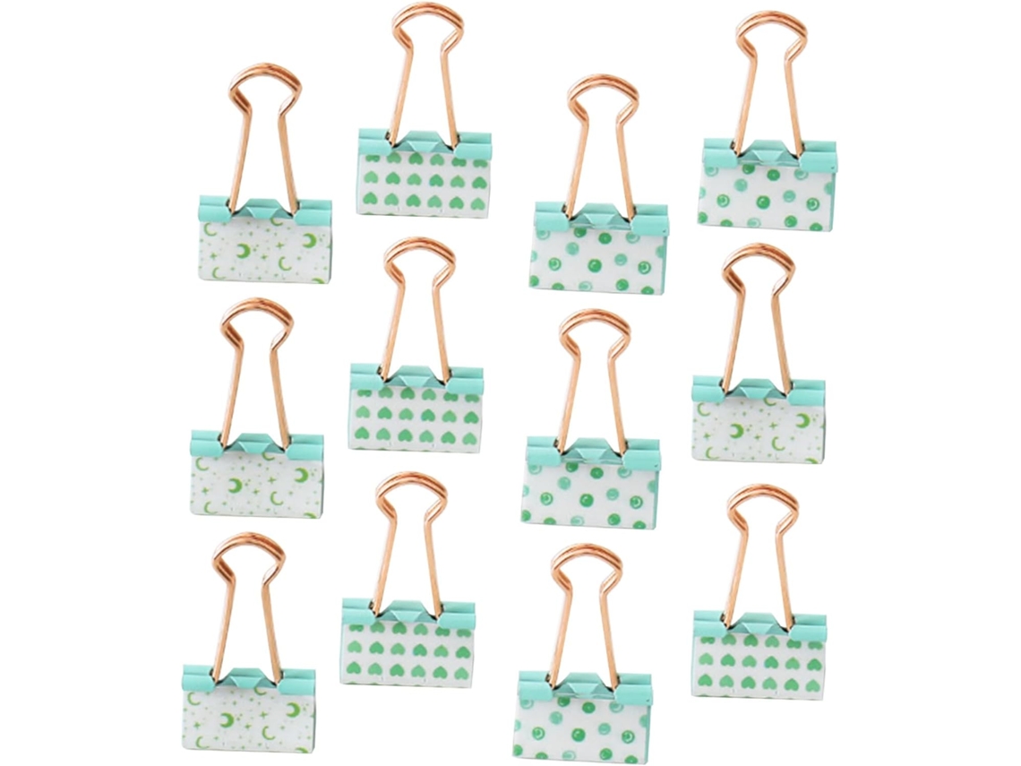 Conjunto De 12-clipes Metálicos Angooily Para Arquivos, Clipes De Papel E Organizadores Materiais Escritório