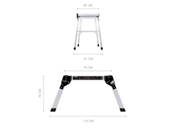 Plataforma Aluminio 75X45X75Cm Wk700160 WERKU