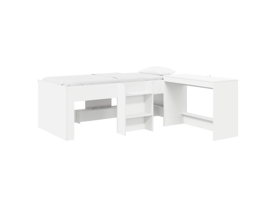 Cama Alta para Crianças com Mesa Branco 80 X 200 Cm MAISON EXCLUSIVE