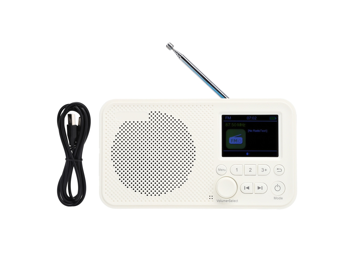 Aetheria rádio Digital Dab com Tela Colorida 2.4 Polegadas Bluetooth Mp3 Player Portátil para Casa e Outdoor