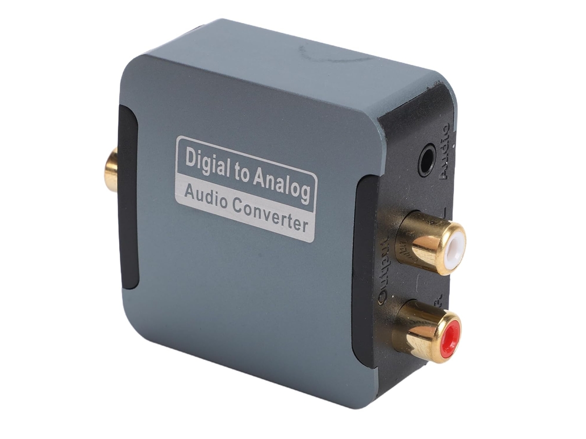 Conversor De Áudio Digital Para Analógico, Óptico Coaxial Estéreo Av E