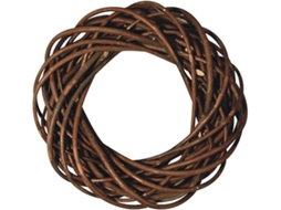 Guirlanda Decorativa de Natal, Vime, com Casca, Diâmetro 30 Cm X 7, Ergonômico, Uso Diário STELASPLEN