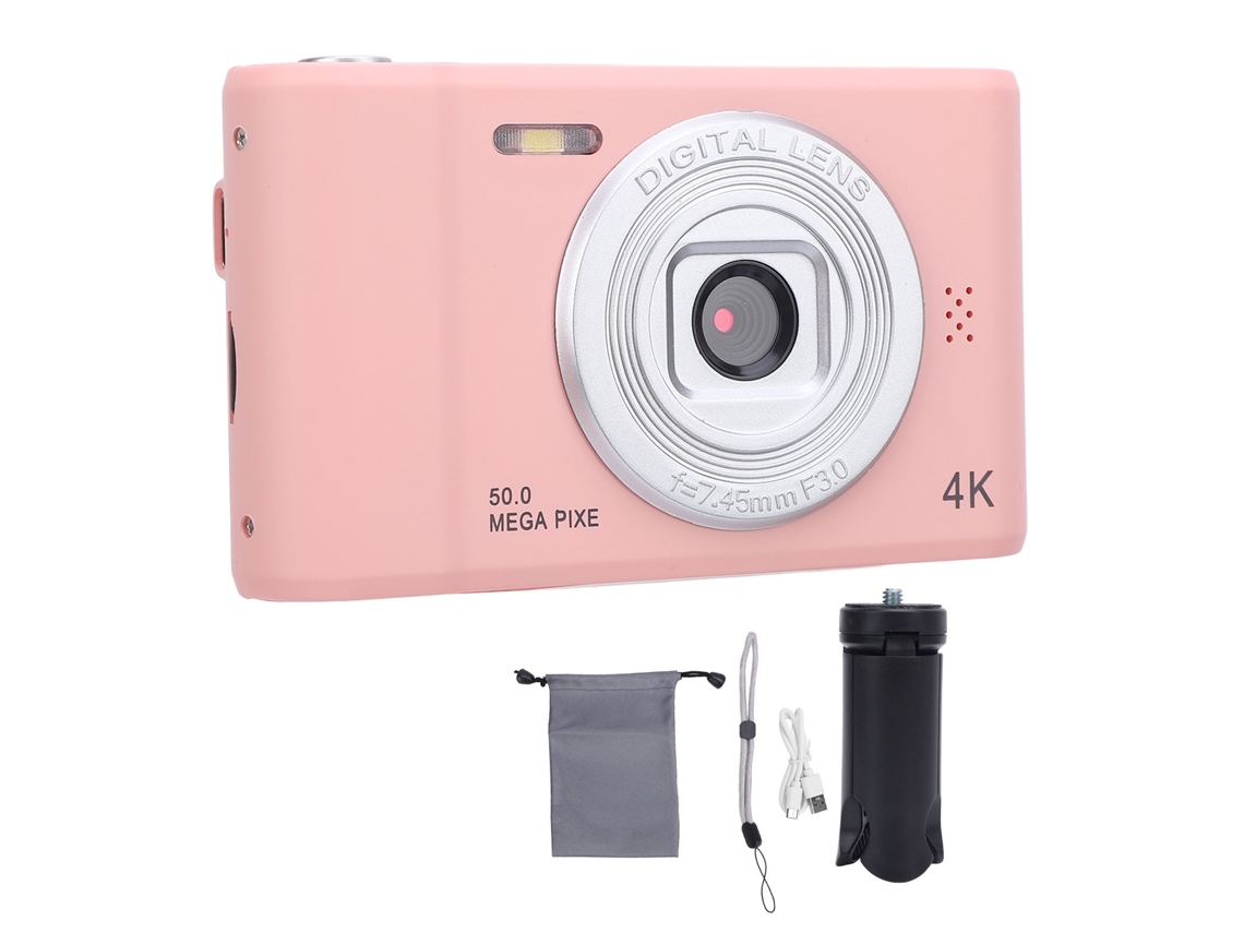 2026 câmera Digital 4k 50mp com Zoom 8x e Modo Selfie, Compacta e Portátil para Gravação e Fotografia