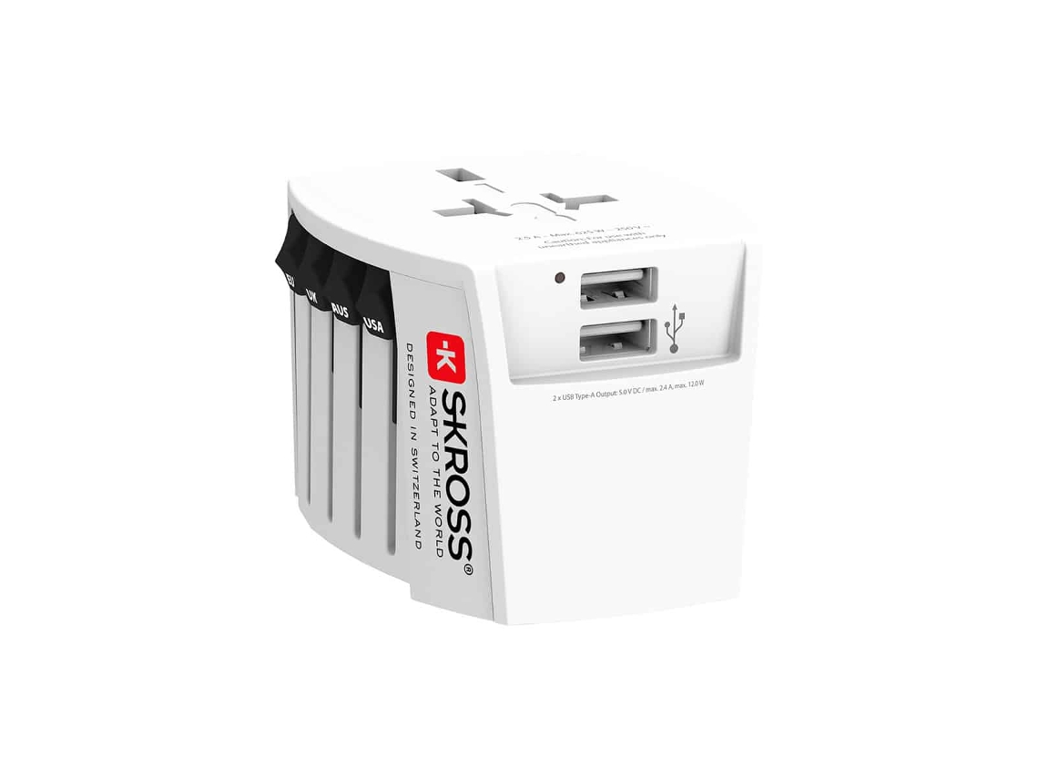 Adaptador De Viagem Skross World Muv Usb Compacto