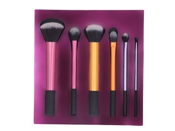Conjunto De 6 Pincéis De Maquiagem - Ferramentas Completas Para Blush, Sombra, Contorno E Pó