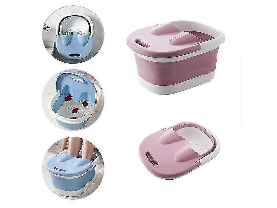 Banheira De Pés Dobrável 25-26, Acessório Para Banho Pés, Bacia Com Massageador Pés.