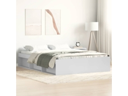 Vidaxl Estrutura de Cama 140x200 Cm Branco