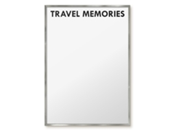 Quadro de vidro magnético para recordações de viagem para o hall Espelharte (70x100 cm)