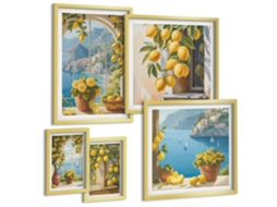Conjunto De Pinturas Acentos De Limão Provença Mar Espelharte (5 Peças)