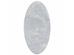 Tapetes De Área Oval Huarte Cinzeto 80 X 150 Cm 100% Poliéster