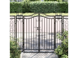 Vidaxl Portão De Jardim 121x8x120 Cm Ferro Forjado Preto