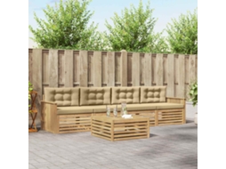 Vidaxl Conjunto De Sofás Para Exterior 5 Unid. Branco E Bege