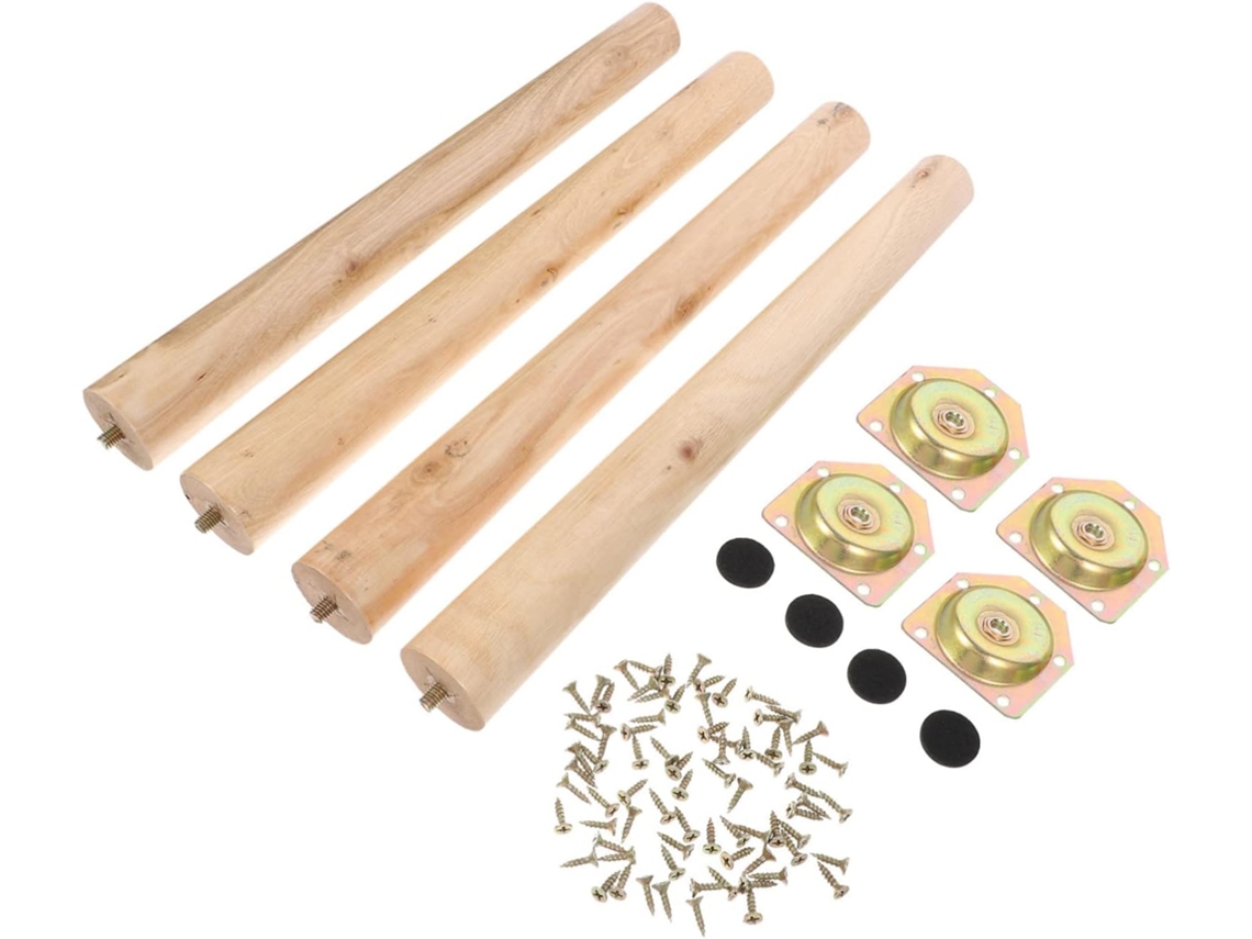 Uonlytech Conjunto De 4 Pés Madeira Para Móveis Substituição Elegantes Sofá, Cama, Mesa E Armário Moderno Sofisticado