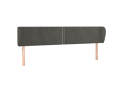 Headboard, Headboards Vidaxl Cinzeto Veludo (183 X 23 X 78/88 Cm)