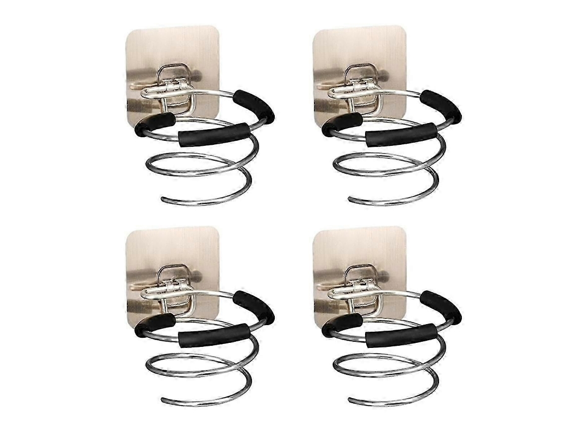 Conjunto de 4 Suportes Espirais Parede para Secador Cabelo Organizador Ferramentas Cabeleireiro e Sec Ador GOKOCO